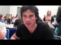 VAMPIRE DIARIES Ian Somerhalder Hits Comic Con Talks Damon And Katherine