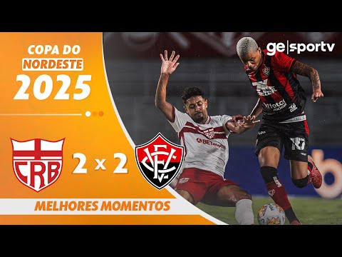 CRB 2 X 2 VITÓRIA | MELHORES MOMENTOS | 1ª RODADA DA COPA DO NORDESTE 2025 | ge.globo
