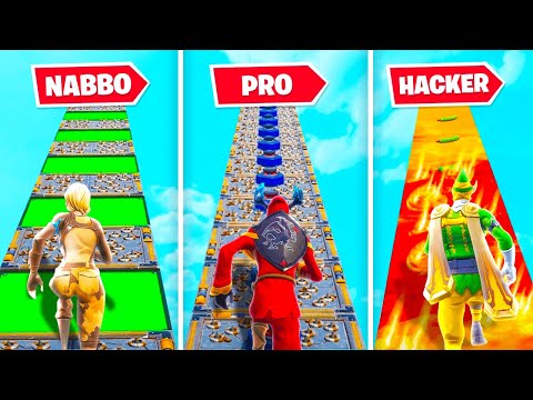 NABBO VS PRO VS HACKER DEATHRUN CON I MIEI AMICI! 😰 Fortnite