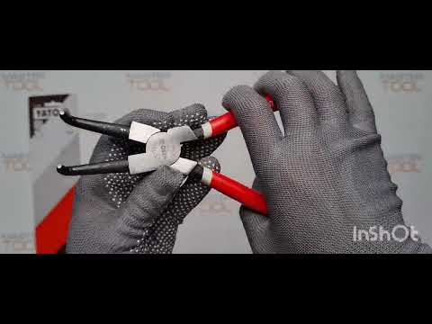 Съемник стопорных колец YATO 225 мм, загнутые, сжимной инструмент Съемник стопорных колец YATO 225 мм, загнутые, сжимной инструмент