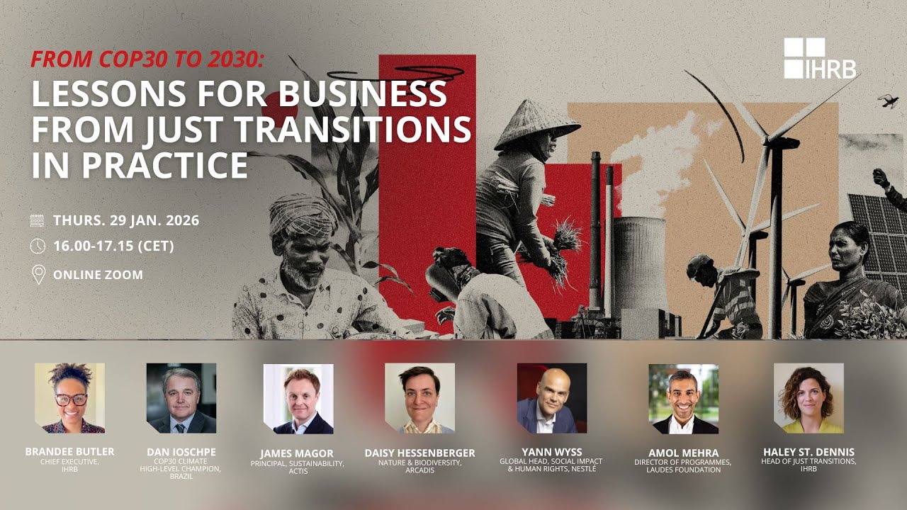 Webinar: From COP30 to 2030: Lessons for Business from Just Transitions in Practice
