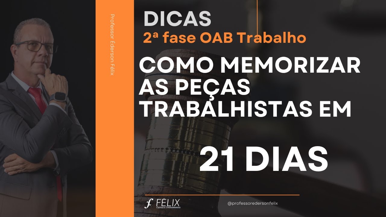 2 fase oab Trabalho - Como memorizar as peças trabalhistas