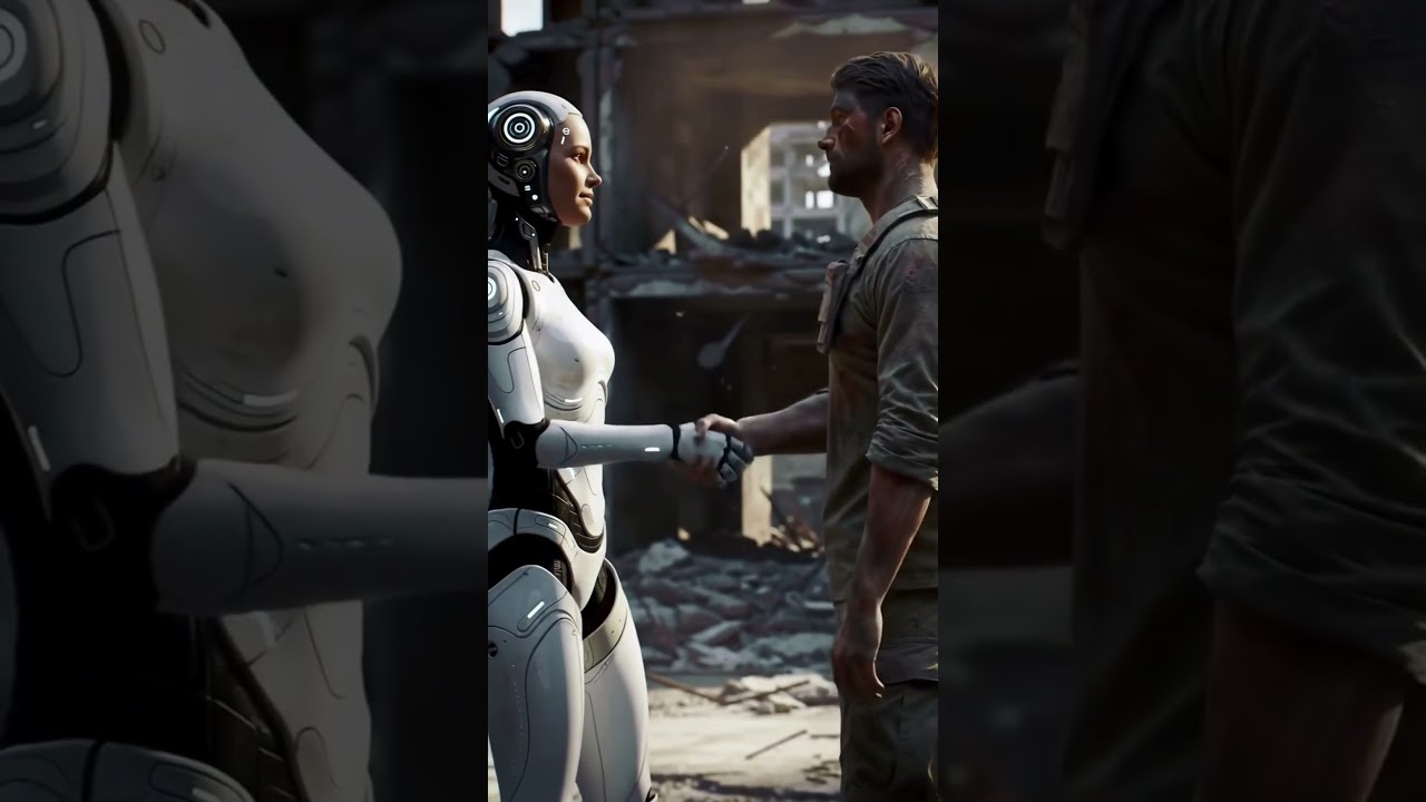 The First Handshake Between Human and AI #airobot