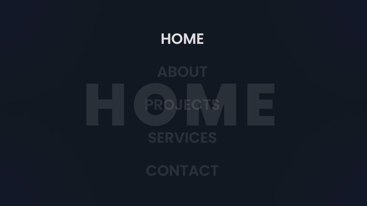 Creative Menu Hover Effect Using HTML and CSS