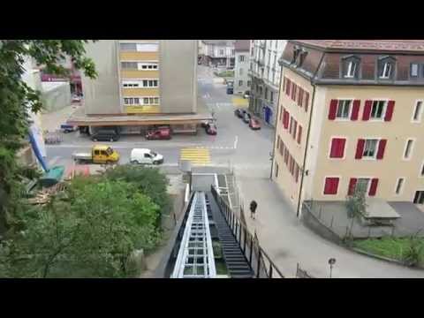 Standseilbahn 2400.01 Le Locle Stadt - Bahnhof Talfahrt - Funiculaire