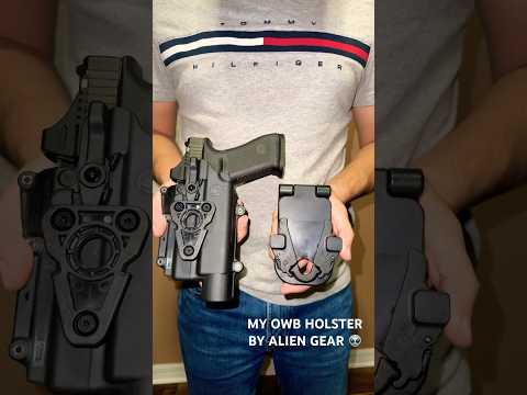 THIS IS THE OWB HOLSTER I USE BY ALIEN GEAR 👽#aliengear #rangeready #viralshort #shorts