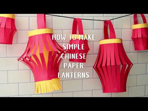 How to Make Simple Chinese Paper Lanterns DIY Craft | Welcome to Nana's