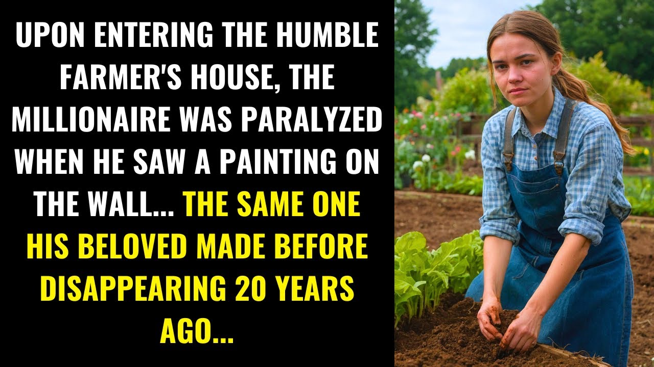 THE MILLIONAIRE WAS PARALYZED WHEN HE SAW A PAINTING OF HIS MISSING LOVED ONE IN THE FARMER'S HOUSE