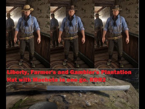 RDR2 How to get Liberty, Farmer's, Plantation Gambler's Hat & Machete in Stranger's Mission in 1 go.