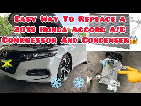 2018-2020 Honda Accord (Sport 2.0T) A/C Compressor And Condenser Replacement #compressor #condensor