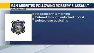 Sioux Falls man arrested following robbery and assault