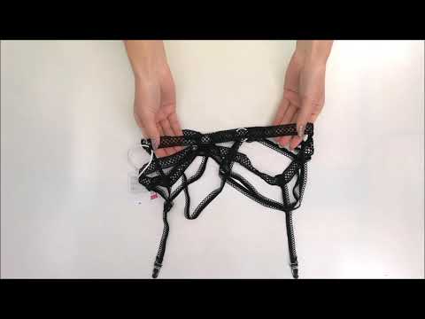 Zvodný podväzkový pás Darkie garter belt - Obsessive