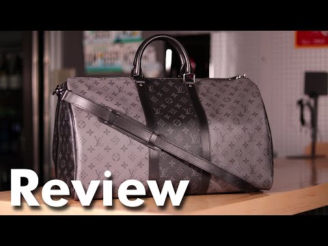 Louis Vuitton Keepall 50 Monogram Eclipse Reverse Review and Try-On
