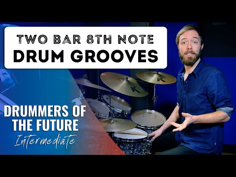How To Play Two-Bar 8th Note Drum Grooves (beginner) // Drum Lesson w/ DrummerMartijn
