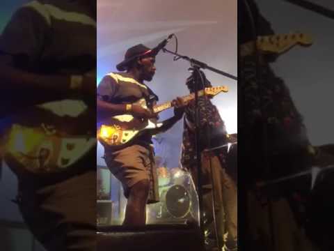 Irrunytju band playing at nannup folk festival 2017