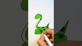 How to draw a snake easy | Step by step drawing for kids