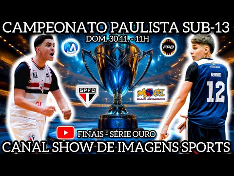 #AOVIVO - CAMPEONATO PAULISTA U13 SÃO PAULO (42) X (54) MOGI BASQUETE - FINAIS (S. OURO) - 30.11.25