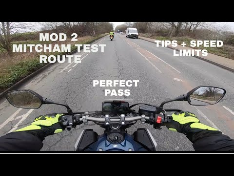 MOD 2 Mitcham, London  DVSA Motorcycle Test Route ( With Tips)