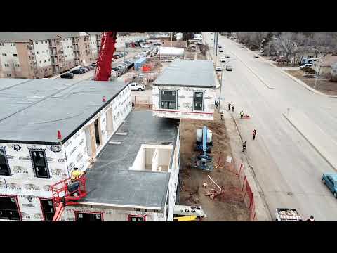 Rapid housing in Regina: craning 20,000 square feet in 2 days