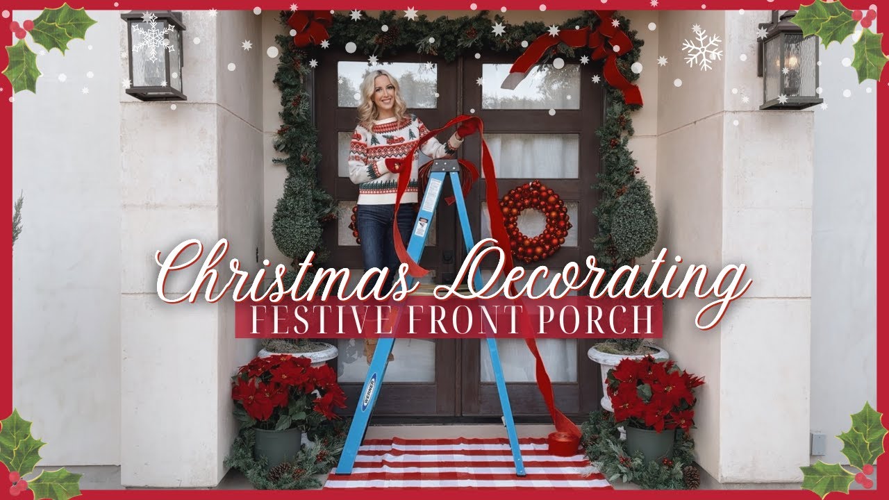 Decorating My Front Porch for Christmas | Festive, Cozy & Simple Holiday Outdoor Decor