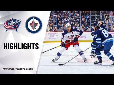 NHL Highlights | Blue Jackets @ Jets 11/23/19