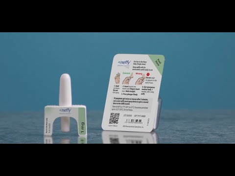 How to use neffy® (epinephrine nasal spray) in a child aged 4 yrs & older (33lbs to below 66lbs)