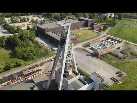 Schacht 2 Zeche Hugo aus der Vogelperspektive. ⚒