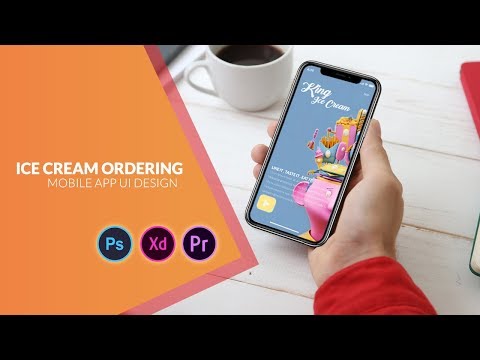 Mobile App UI Design Concept | Ice Cream Ordering App