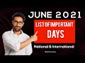 June 2021 Full List Of Important National And International Days Special Days In June 2021 Days