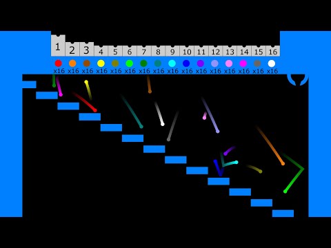 Down Stairs - Marble Race in Algodoo