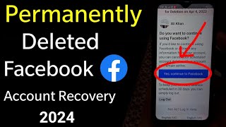 How to recover permanently delete facebook account
