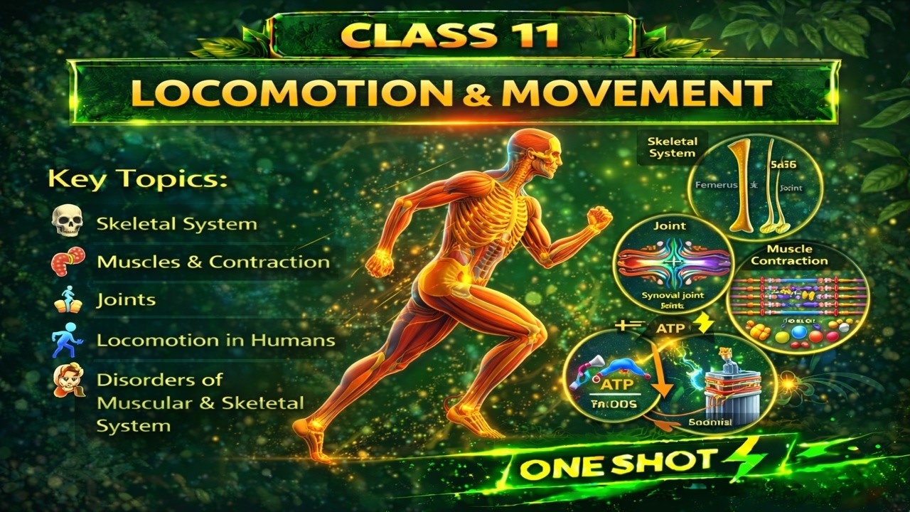 CBSE Class 11 || Biology || Locomotion and Movement || Animation || in English
