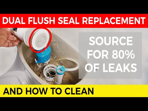 Part of a video titled How to Replace Dual Flush Toilet Seal - YouTube