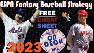 ESPN Fantasy Baseball Mock draft 2023 (#2) - FREE CHEAT SHEET - H2H Points