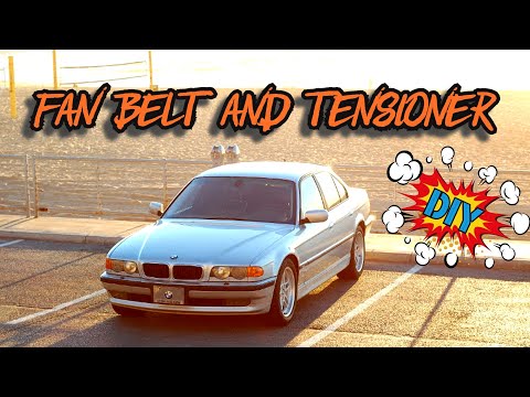 HOW TO: Replace fan belt, AC belt and both tensioners on a BMW 7 Series (e38)