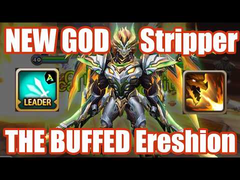 NEW GOD AoE Stripper BUFFED Ereshion Debut🫣🫣🫣【Summoners War RTA】