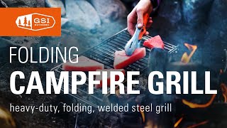 GSI Outdoors | Folding Campfire Grill - Welded Stainless Steel Grill