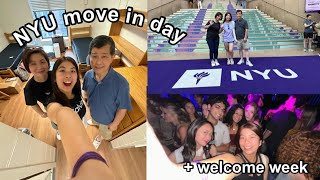 NYU MOVE IN DAY + welcome week *vlog* | 跟我一起搬進紐約大學的宿舍吧！💟