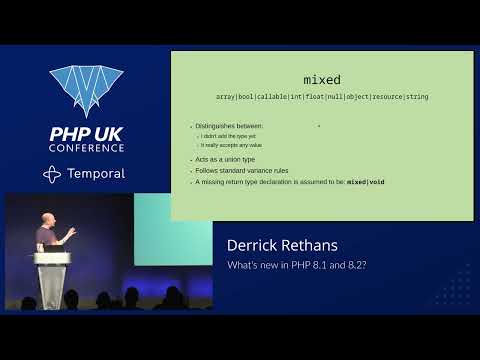 What's New in PHP 8.1 and 8.2 - Derick Rethans
