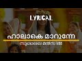 Haalaake Maarunne Lyrics Song ഹാലാകെ മാറുന്നേ Sulaikha Manzil Lukman Mal