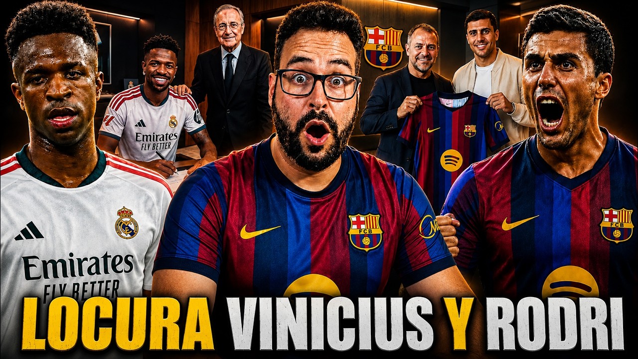 🚨¡LOCURA en el MERCADO! "RODRI al BARÇA al 100%" ¡ASEGURAN! La VERDAD - ¡VINICIUS CERCA de RENOVAR!
