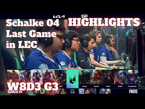 S04 vs FNC - Highlights | Week 8 Day 3 S11 LEC Summer 2021 | Schalke 04 Last Game in LEC
