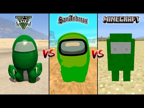 GTA 5 AMONG US vs GTA SAN AMONG US vs MINECRAFT AMONG US - WHO IS BEST?