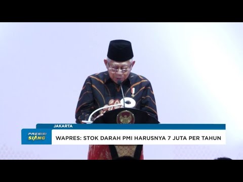 WAPRES SOROTI STOK DARAH PMI