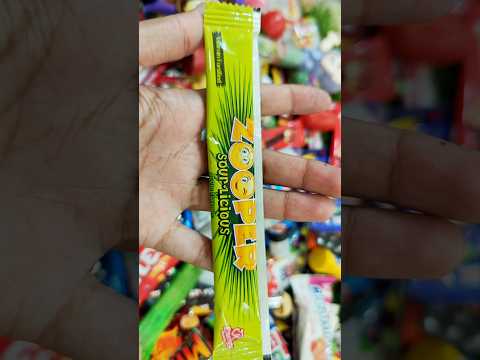 Fizzy frenzy Zooper sour chew ASMR triggers! ASMR sour licious chew Unwrapping tasty trigger #shorts