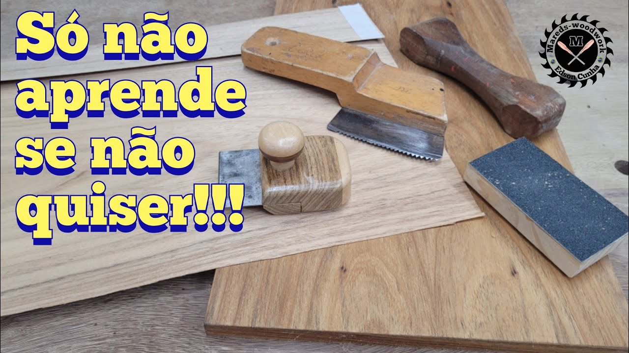 "COMO COLAR LÂMINA DE MADEIRA"   Tutorial com várias técnicas e truques para iniciantes!!!