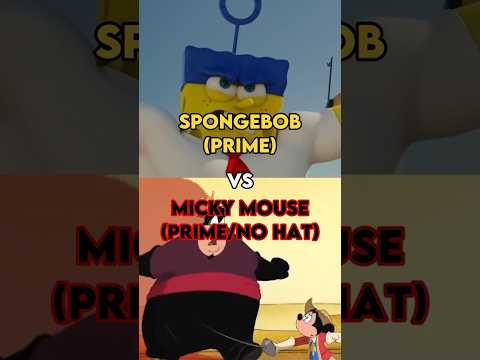 Spongebob vs Mickey Mouse #disney #mickeymouse #spongebob #vs #1v1 #edit #shorts #battle
