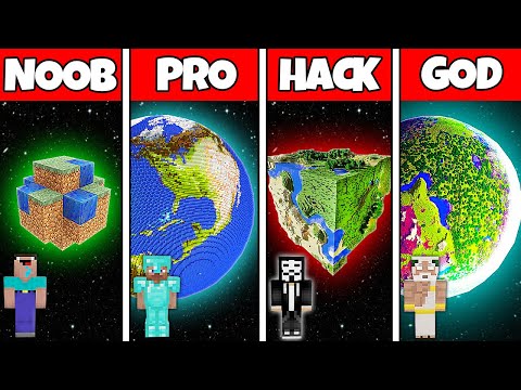 Melon - Minecraft Animations - Minecraft Battle: NOOB vs PRO vs HACKER vs GOD INSIDE PLANET HOUSE BASE BUILD CHALLENGE in Minecraft