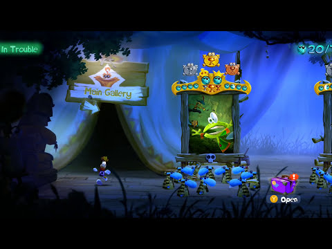 Rayman Legends 100% Walkthrough Part 1 - World 1 - Once Upon a Time & Creepy Castle