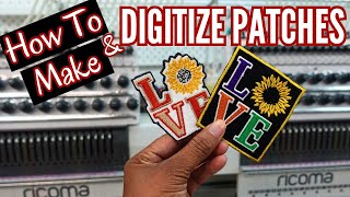 How To Digitize and Make an embroidery Patch | Two Ways Fast and Easy! Make Patches & Make Money!